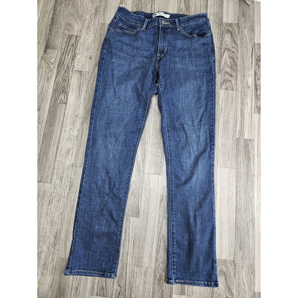 Levi Strauss & Co Mid Rise Skinny Jeans Womens 12 Blue Stretch Denim Comfort Fit